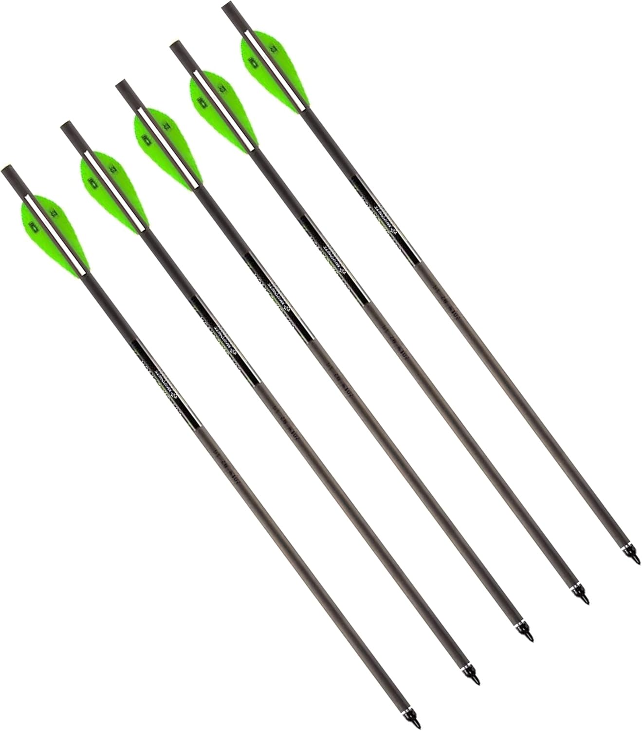 BARNETT Outdoors Carbon Crossbow Arrows 5-Pack, Lightweight Hunting Bolts with Half-Moon Nock and Field Points, 22" : Everything Else