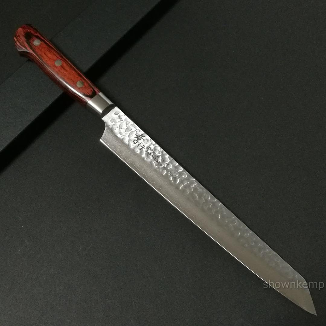 Amazon.co.jp: 堺孝行 33層槌目ダマスカス 剣型柳刃 27cm 270mm 高級 