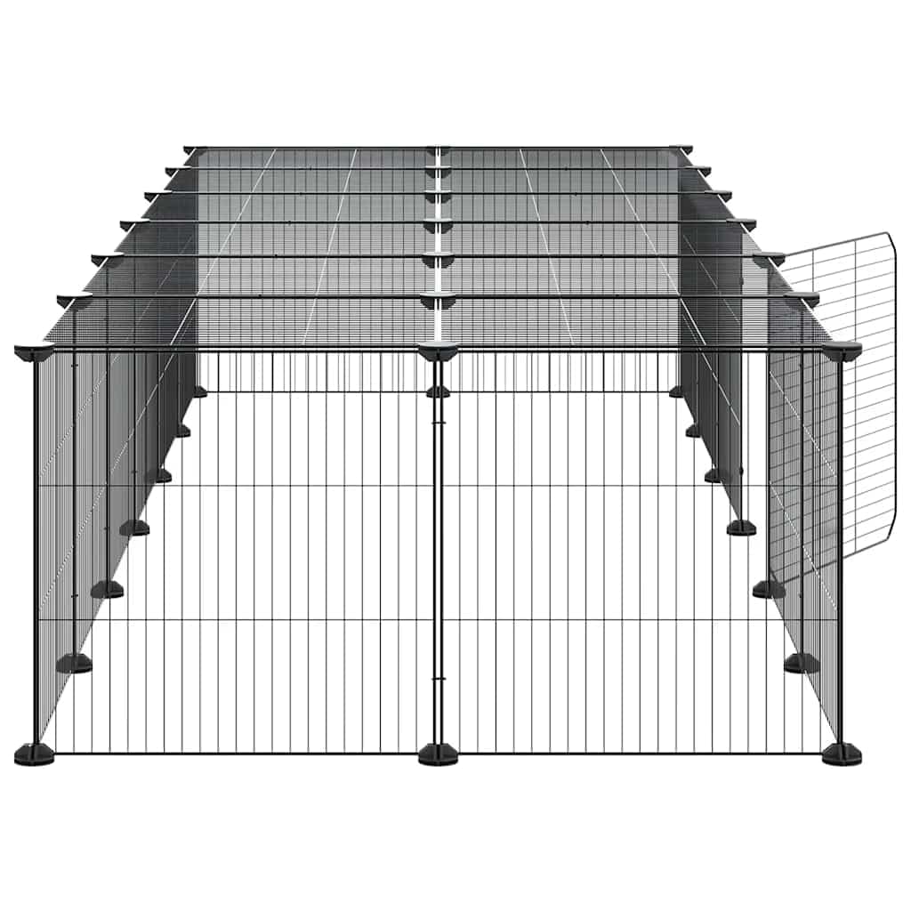 Gabbia per animali domestici in acciaio verniciato a polvere, 35 x 35 cm, con porta, per conigli, porcellini d'India, criceti, topi, ratti, cincillà, degu