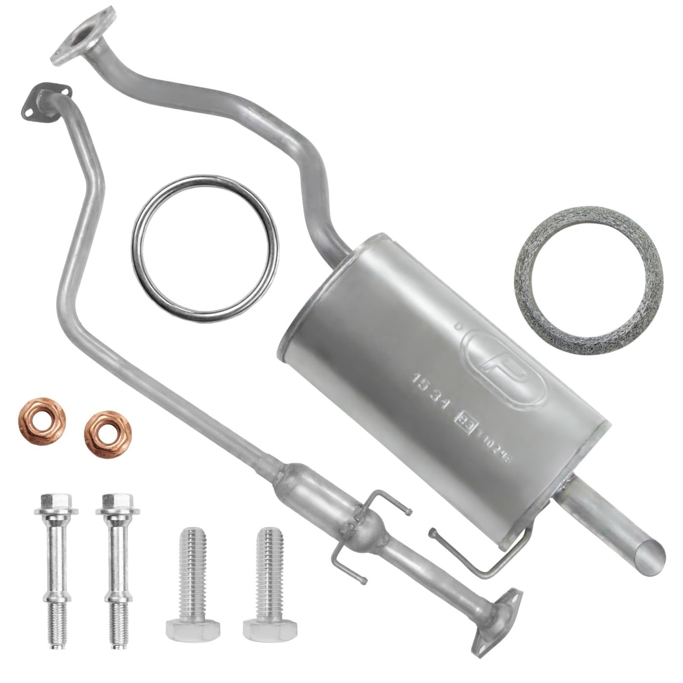 POLMOstrow Auspuff für Nissan Micra 4 IV K13 2010-2016 | Mitteltopf und Endtopf, Motoren: 1.2, Fließheck