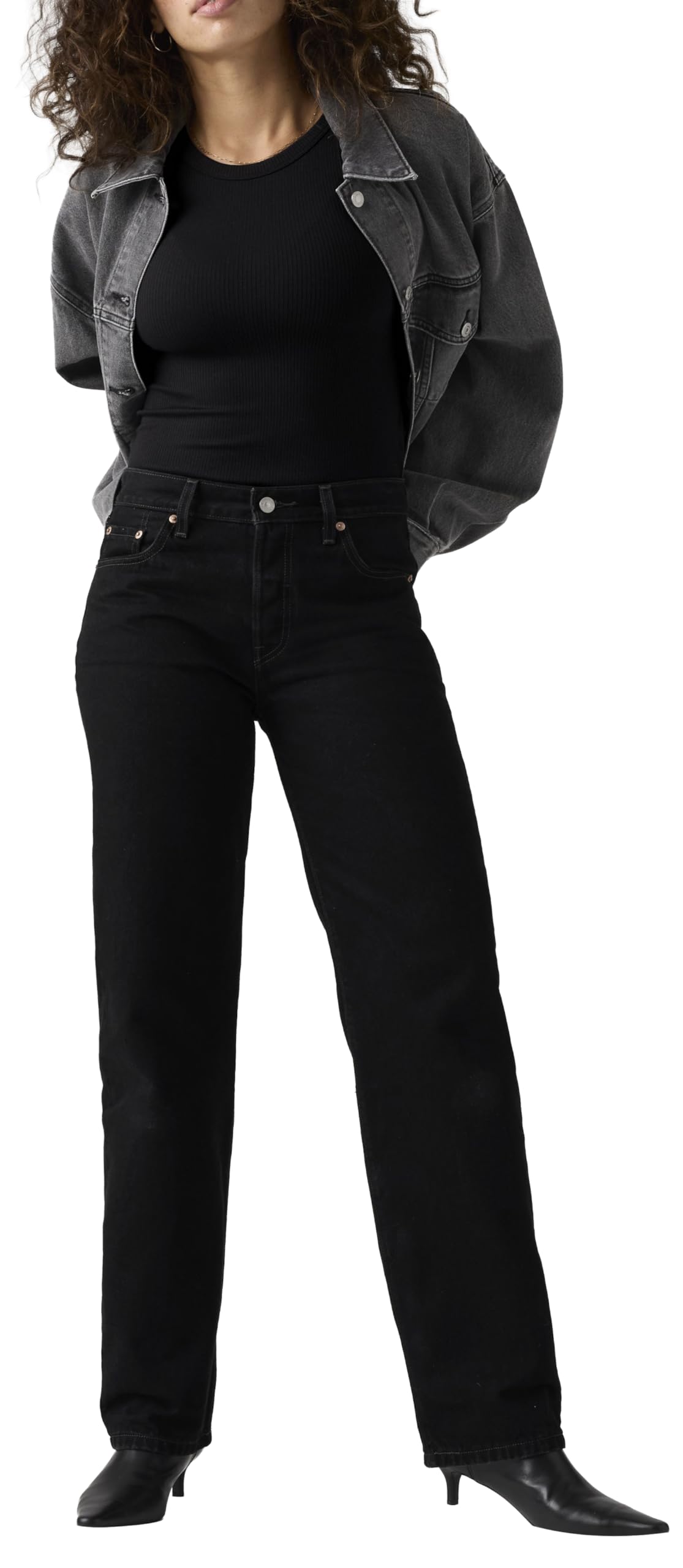 Levi's Women's 501 90's Jeans, Rinsed Blacktop, 26W / 32L