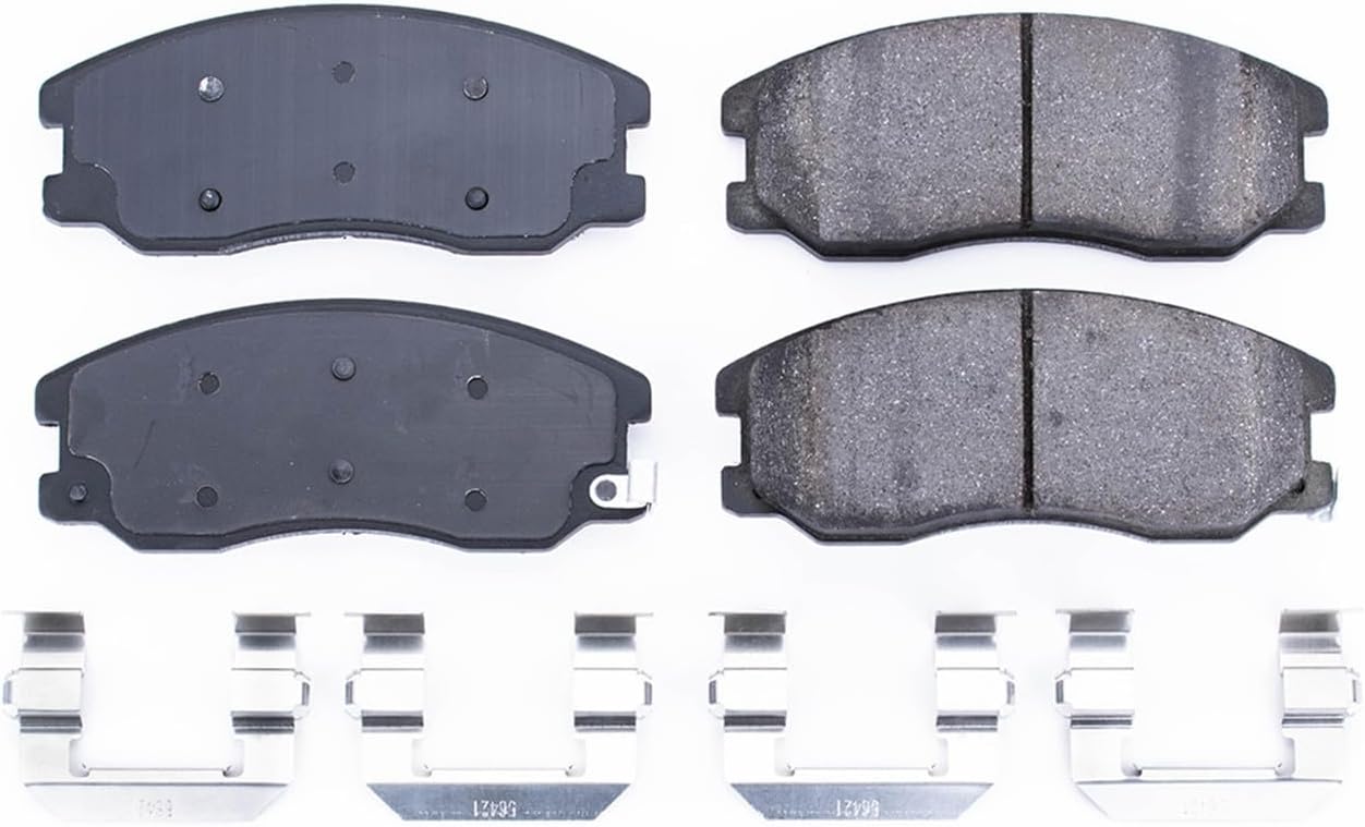 PowerStop Front Brake Pads For Chevrolet Captiva Sport 2012-15 |Equinox 2007-09 |Pontiac Torrent 2007-09 |Saturn Vue 2008-10 - Z17 Ceramic Brake Pads With Installation Hardware, 17-1264