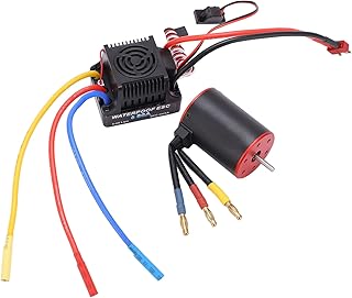 3650 4300kv rc brushless motor + rc esc 80a set, cnc alu, impermeável e à prova de poeira, para 1/8 1/10 rc carro