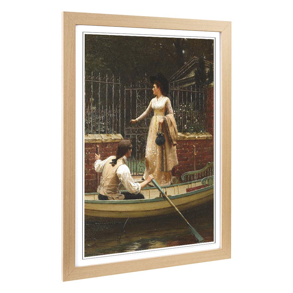 Big Box Art Framed Print of Edmund Leighton The Elopement Design | Wall Art Picture | Home Decor for Kitchen, Living, Dining Room, Bedroom, Hallway, Office, Oak, A2 / 24.5x18 Inch / 62x45cm
