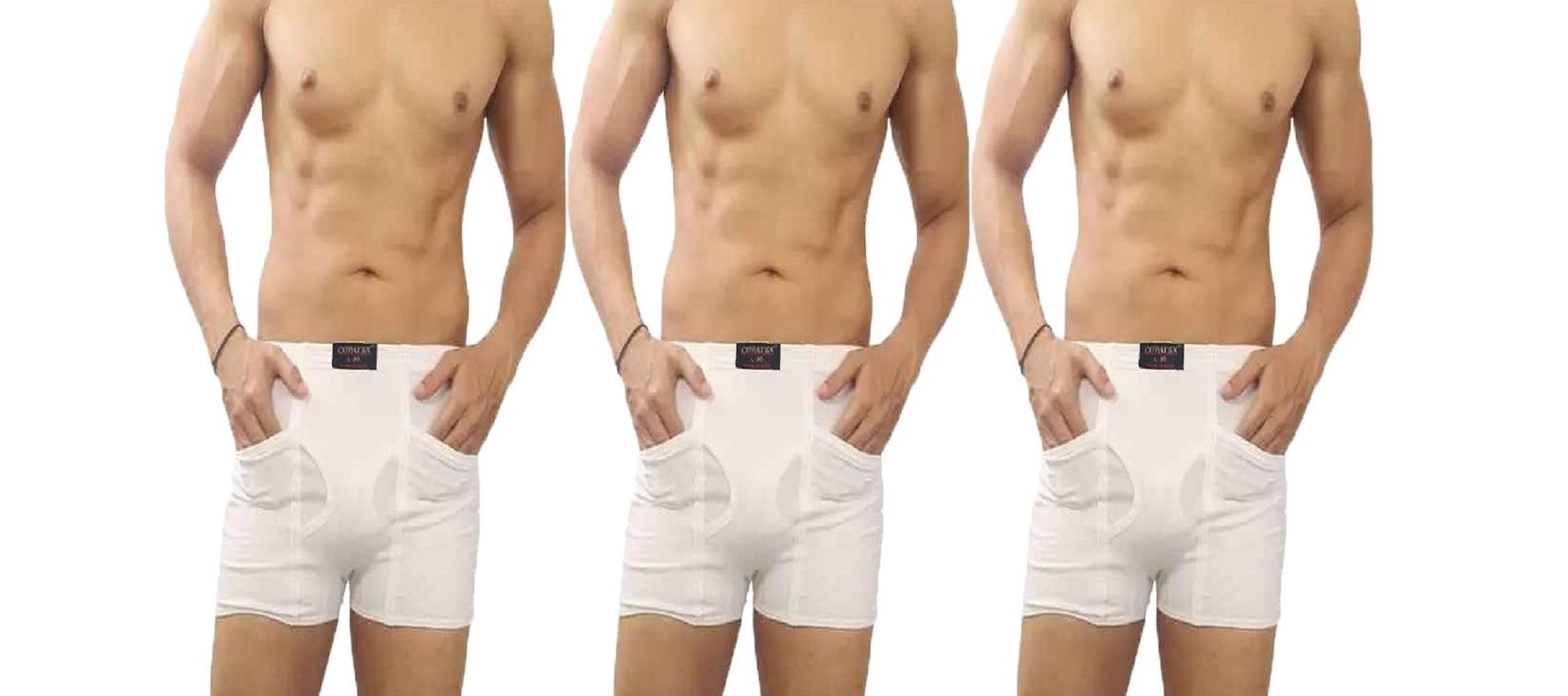 Mens Multicolour Two Pocket Premium Cotton Underwear for Men Pack of 3-picture-24