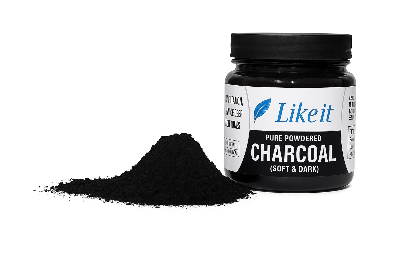 like it Artist Black Charcoal Powder for sketching/Drawing (Charcoal Powder Per Pack 30 grams) Pack of 1