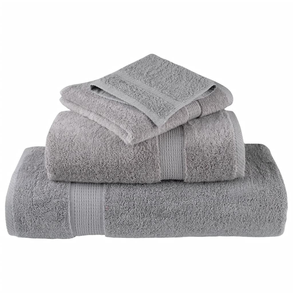 Toallas de Invitados SOLUND 10 uds Gris 30x50 cm 600 gsm Gris,137304