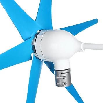 Horizontal Wind Turbine Generator 5000W Max Windmill MPPT Hybrid Charge Solar Off Grid System, 6 Blades