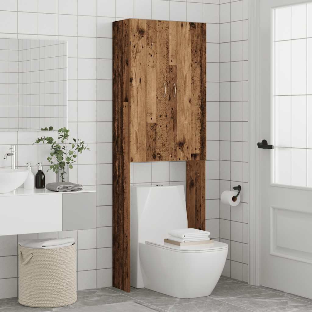 Armario para lavadora (madera, 64 x 25,5 x 190 cm)