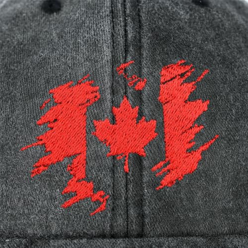 Image of Embroidered Baseball Cap for Women Men Vintage Adjustable Washed Distressed Denim Baseball Hat