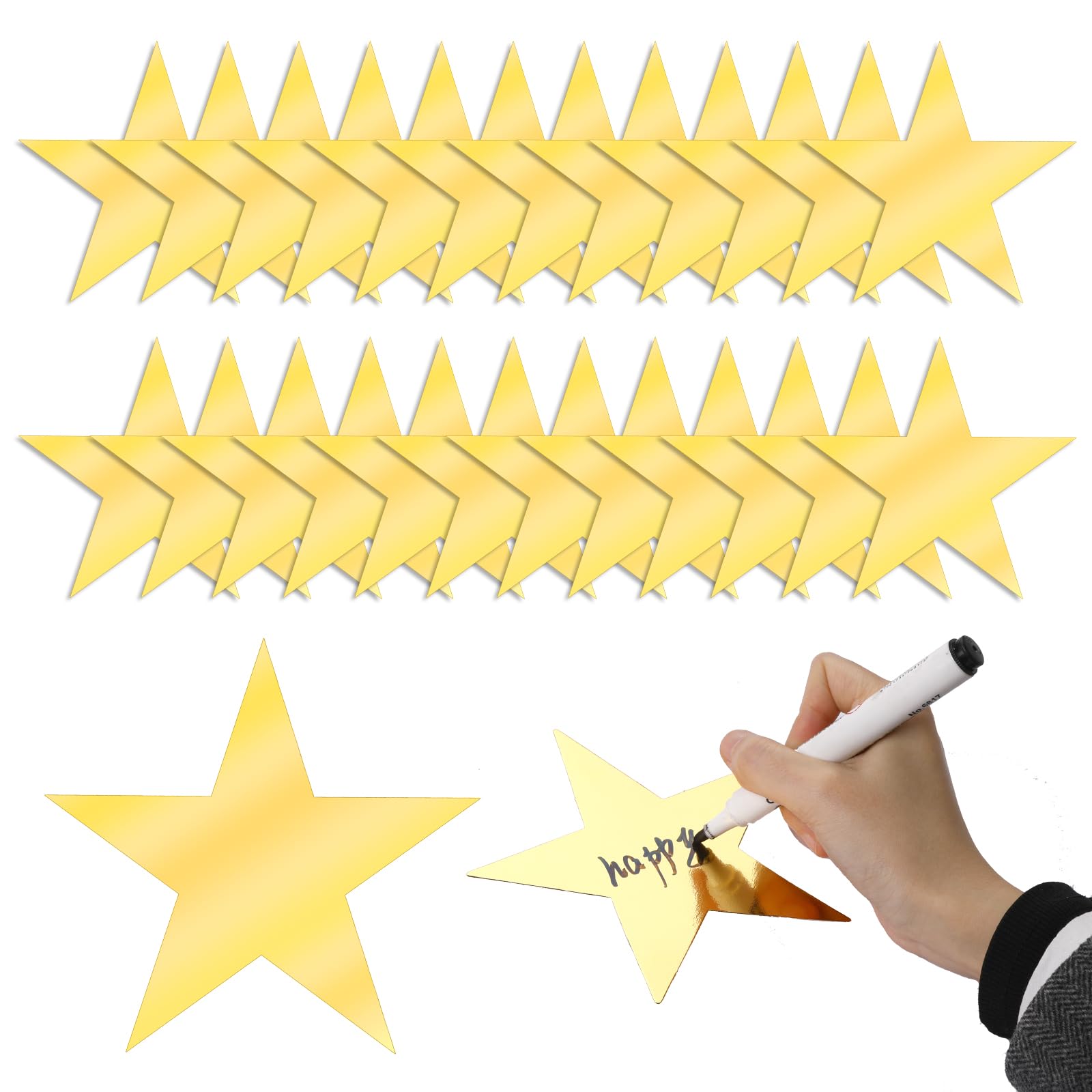 Coriandoli di carta a forma di stella glitterati 15,2 cm per feste