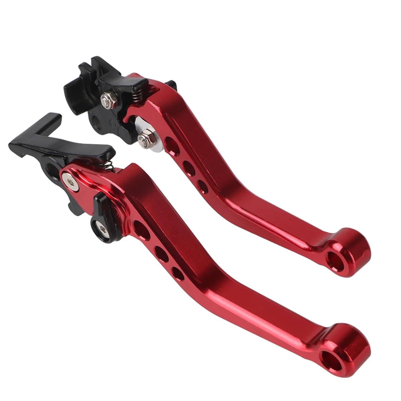 Onmaweyb Red Brake Clutch Lever Bike Fit For Motorbike Modification Cnc Motorcycle Clutch Drum Brake Lever Handle 1 Pair Alloy Universal(Red)
