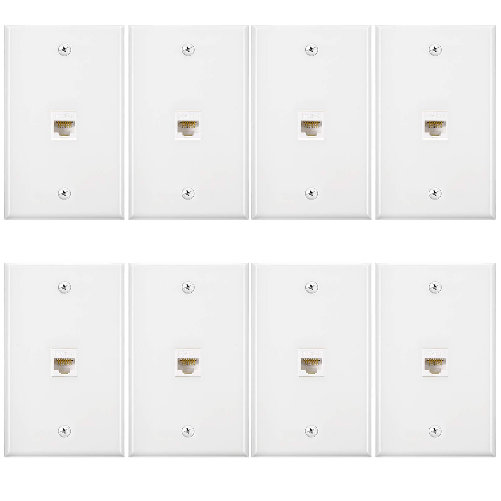 6 Port RJ45 Ethernet Wall Plate Weewooday 6 Port Ethernet Wall Plate (2 ...