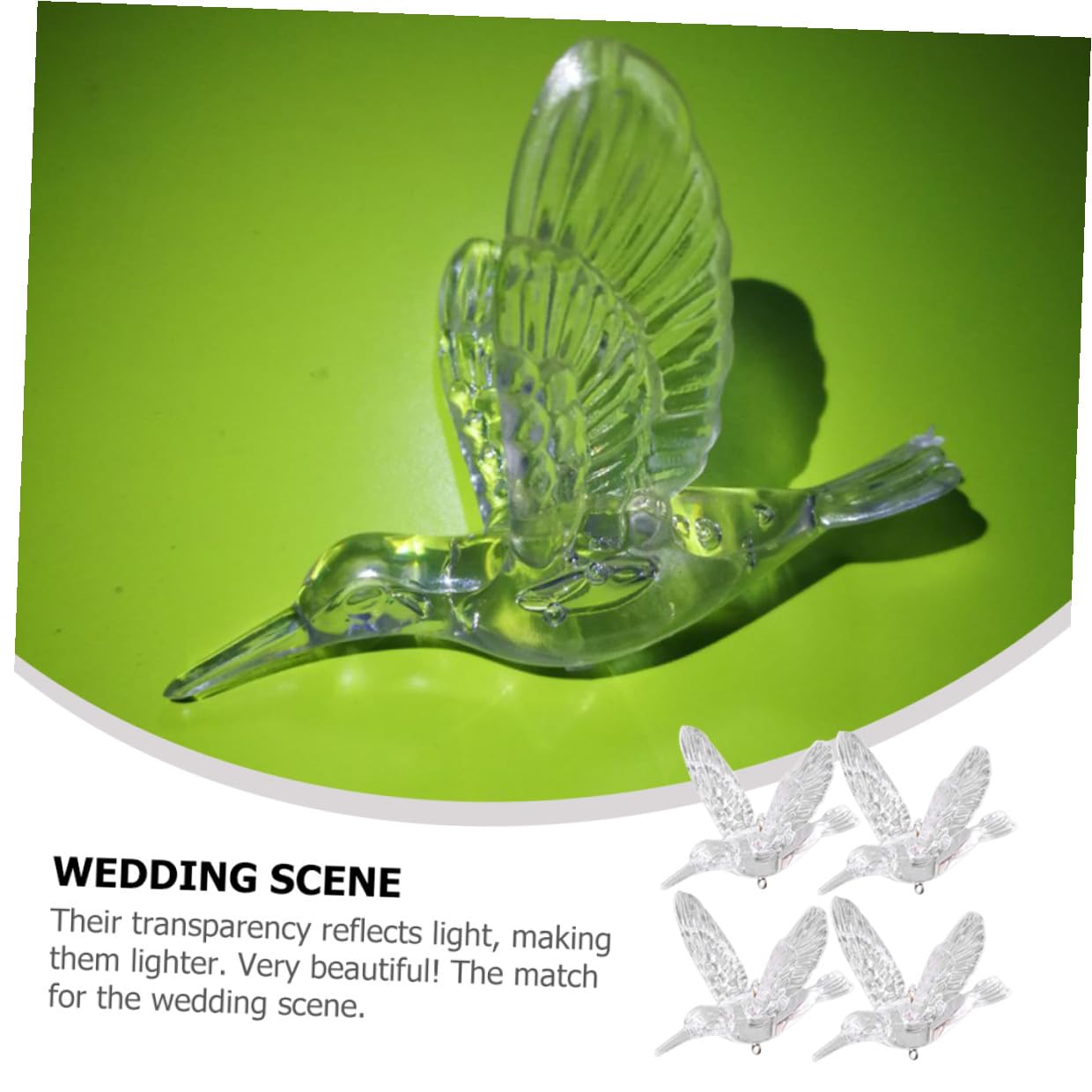 Baluue Vogelanhänger mit Glatter Oberfläche 20 Stück Acryl Hängende Deckendekoration für Hochzeit und Party Wohnzimmer Dekoration