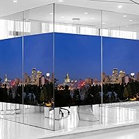 Vista 15 de Película de vidrieras verde y blanco para puertas de vidrio, película de privacidad esmerilada para ventana, calcomanías de vidrio estático