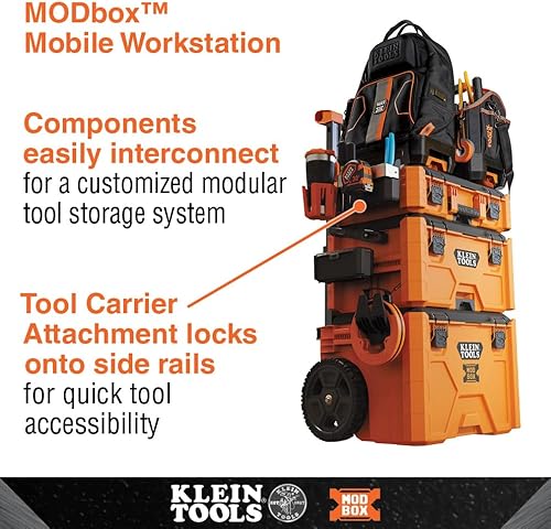 Miniatura 4 de Klein Tools Portaherramientas MODbox de 54814 MB, sistema modular de almacenamiento de herramientas, accesorio de montaje lateral, fácil fijación