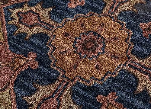 Image of Carpet Mahal Handmade Handwoven Tufted Made of 100% Soft Blended Wool Export Quality Carpets with 1 Inch Thickness (4x6 Feet) Color Multi