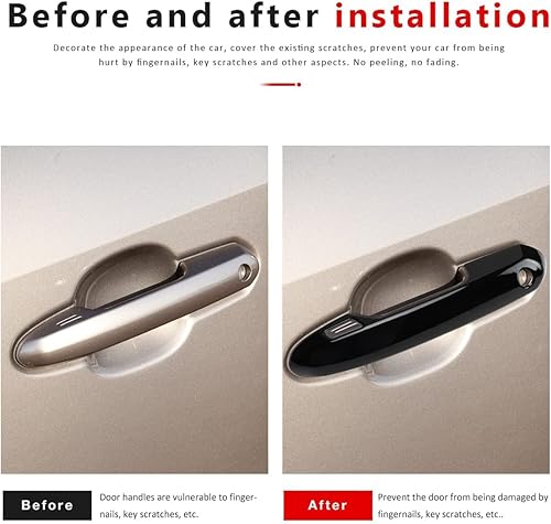 Miniatura 2 de DLOVEG Cubierta exterior para manija de puerta compatible con Toyota Rav4 2019-2022 2023 2024 2025 Accesorios para Highlander 2024 2023 2022-2020