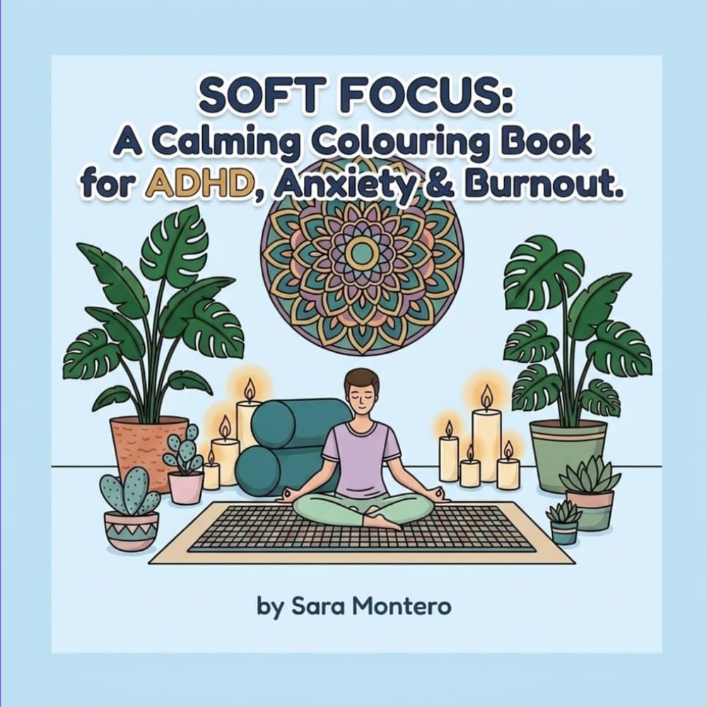 Soft Focus: A Calming Colouring Book for ADHD, Anxiety & Burnout. (Mental Health & Self-care)