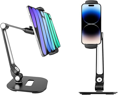 Soporte universal para tableta para dispositivos de 4.9 a 12.9 pulgadas, soporte de seguridad giratorio de 360 para iPad, iPad Air, Samsung, mesa