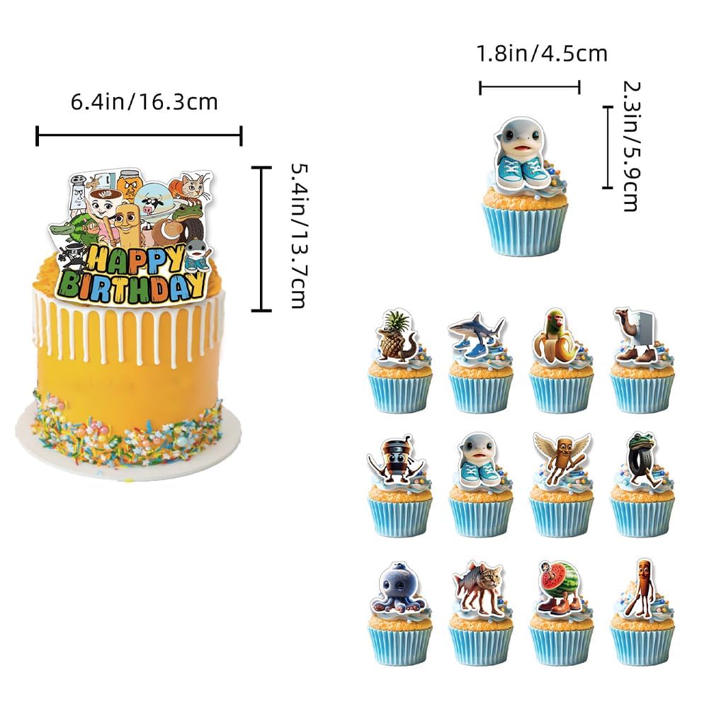 14 Action Figure Italiane Brainrot - Simpatici Personaggi Cartoon Per Decorazione Torta, Camera, Ufficio - Regalo Divertente