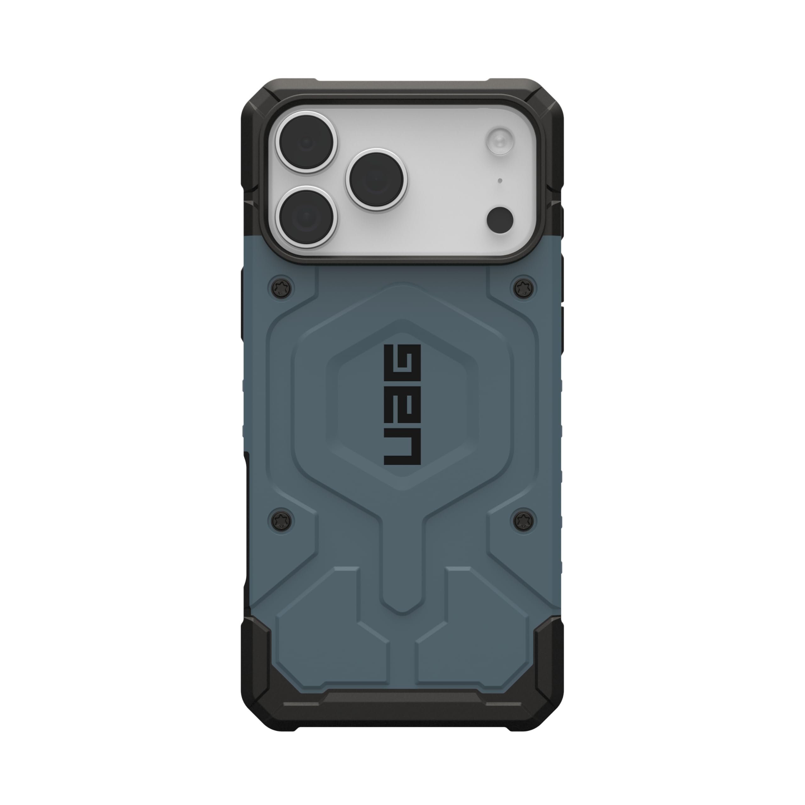 Urban Armor Gear Pathfinder MS Case compatibile con Apple iPhone 17 Pro Max Custodia (Ricarica wireless/magnetica, Protezione dalle cadute di livello militare) blu nuvola