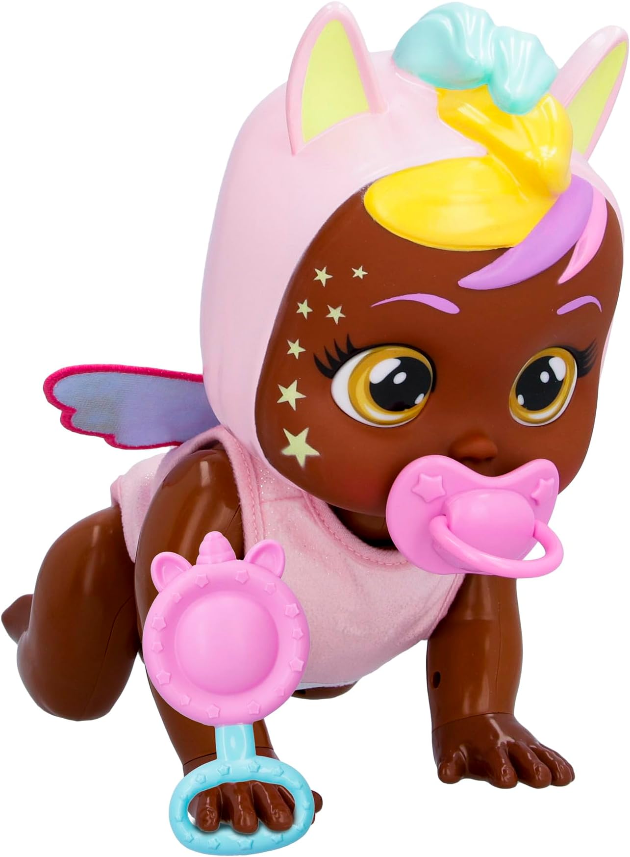 Cry Babies Crawling Miley - Crawling Baby Doll with 35 Realistic Baby Sounds, Girls & Kids Age 18M and Up, Multi