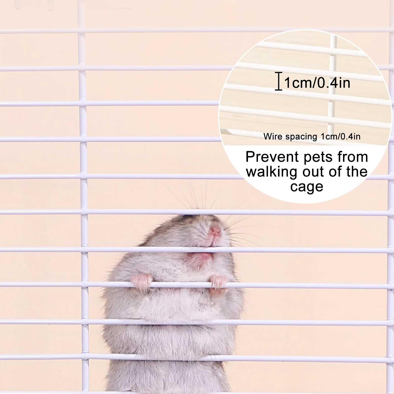 Gabbia per Criceti Domestici, Cage Hamster con Borraccia, Ruota per Esercizi, Ciotola per Cibo e Nascondiglio per Criceti, Gabbia per Ricci, Gabbia per Piccoli Animali(Blue)