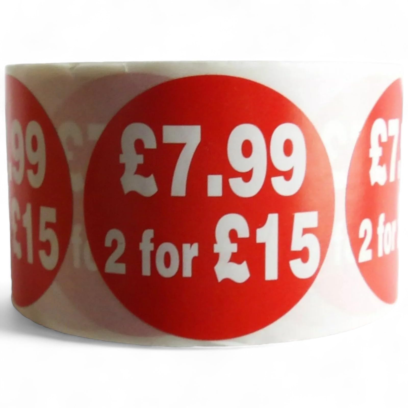 45mm Red Price Stickers Roll – 500 Self-Adhesive Labels for 50p to £100 – Retail, Market Stall, Garage Sale, Product Tagging – Easy Peel Design for Quick Application (£7.99 2 for £15)