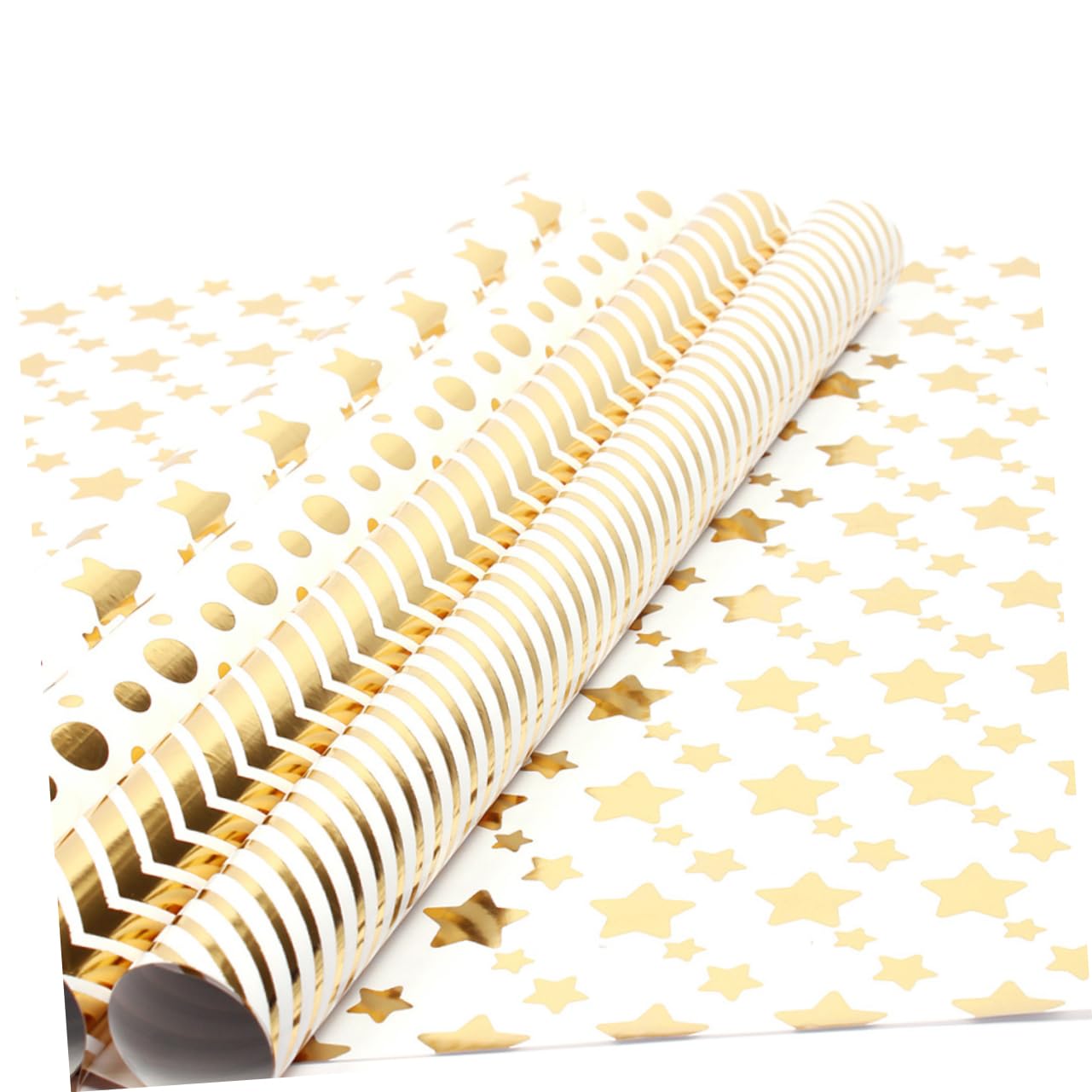 FOMIYES 12 Stk goldenes Geschenkpapier Packpapier scrapbook weihnachtse stamps geschenpapier Geschenkpapier für Weihnachten Hochzeitspapier Weihnachtspapier, Kraftpapier Streifen