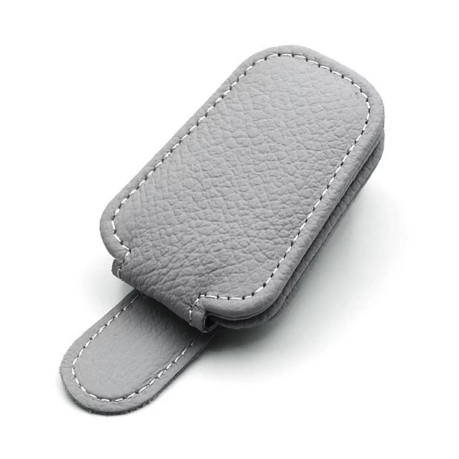 Soporte Gafas Coche Multifunción Parasol for Coche Gafas Clip de Cuero Clip magnético for Gafas de Sol Soporte Colgador Piezas Interiores universales(2pcs Grey)