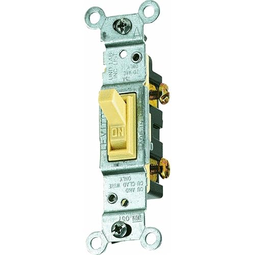 Miniatura 8 de Leviton 1451-2TM 15 amperios, 120 voltios, interruptor silencioso de CA de un solo polo, grado residencial, conexión a tierra, paquete de 10,