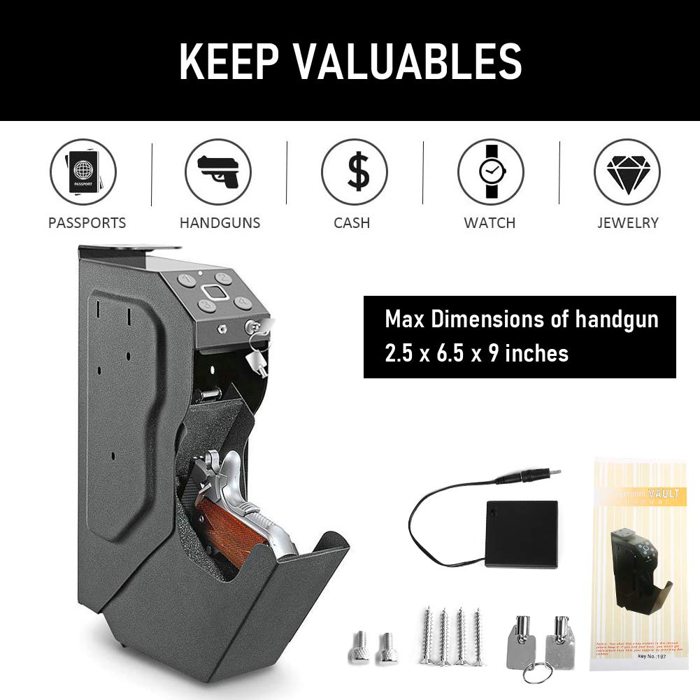 Gun Safes for Pistols, Handgun Safe Box Pistol Safe QuickAccess with