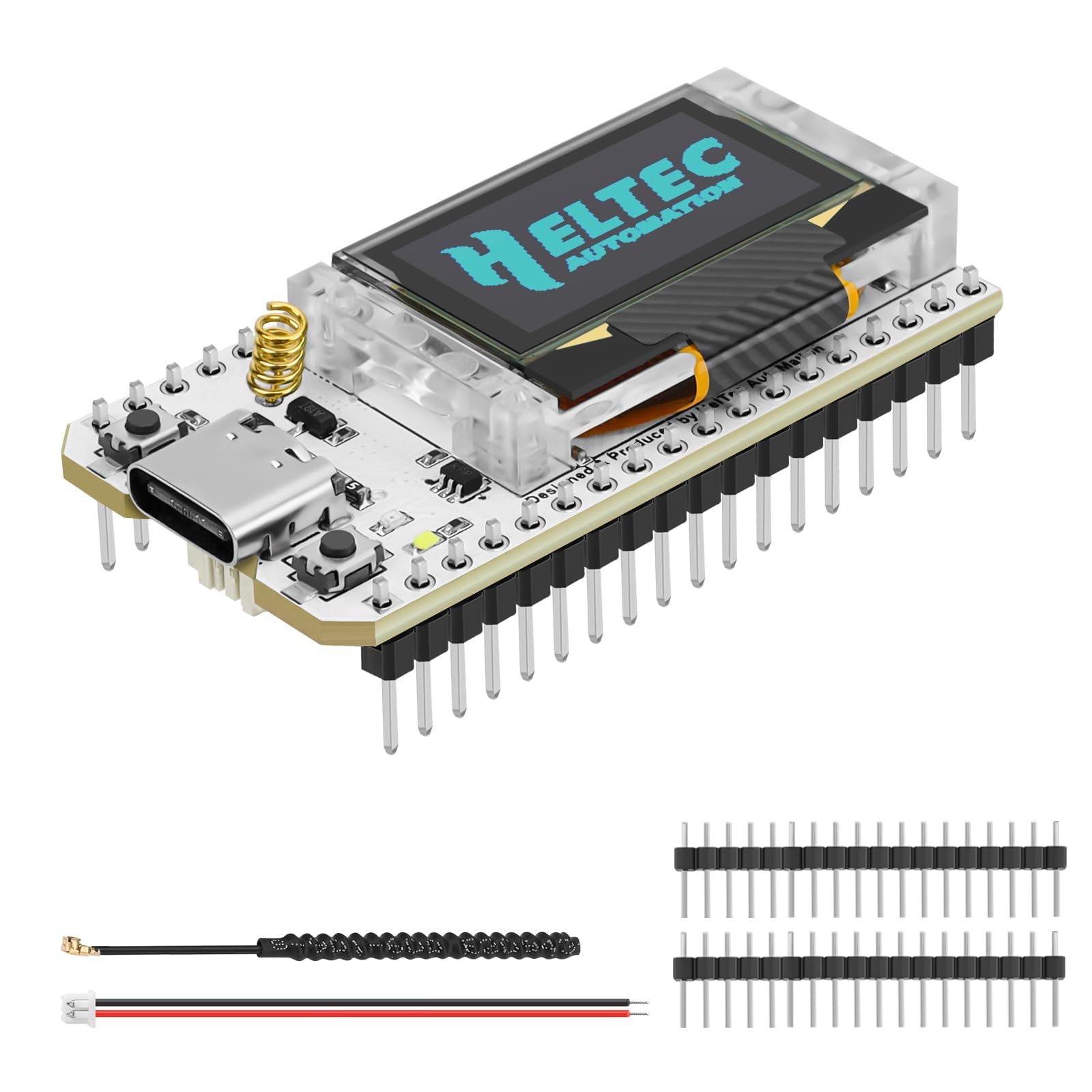 YELUFT 1 Stück ESP32 LoRa V3 Entwicklungsboard mit 868MHz LoRa-Antenne Integriertes WiFi Bluetooth SX1262 für Meshtastic IoT Arduino Intelligente Szene