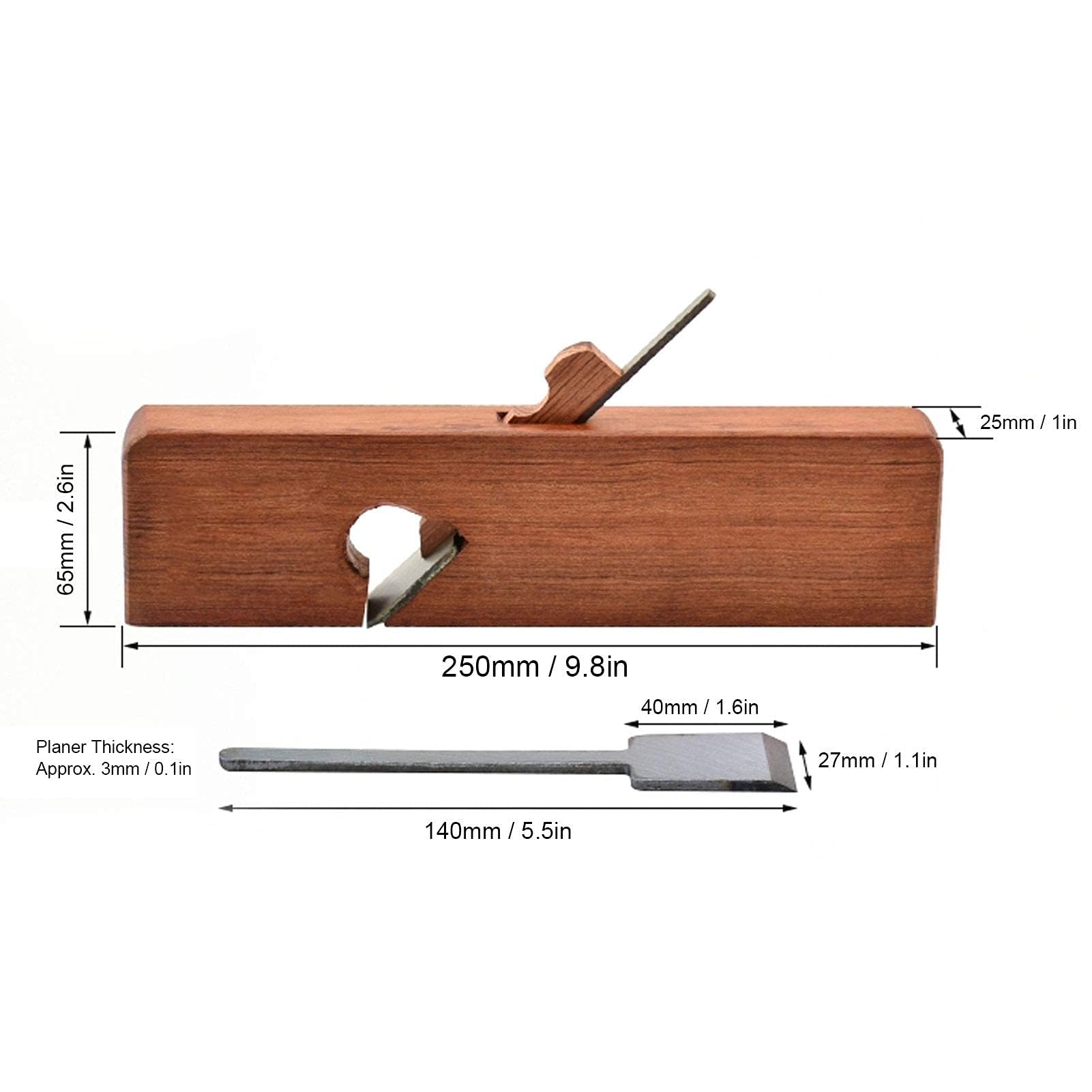 Pialla per Legno, Pialla a Mano, Pialla per Rifilare Falegname, Utensile Fai-da-te per la Lavorazione del Legno a Mano con Scanalatura a Filo Piatto, con Piallatura Rapida, Resistenza All'Usura