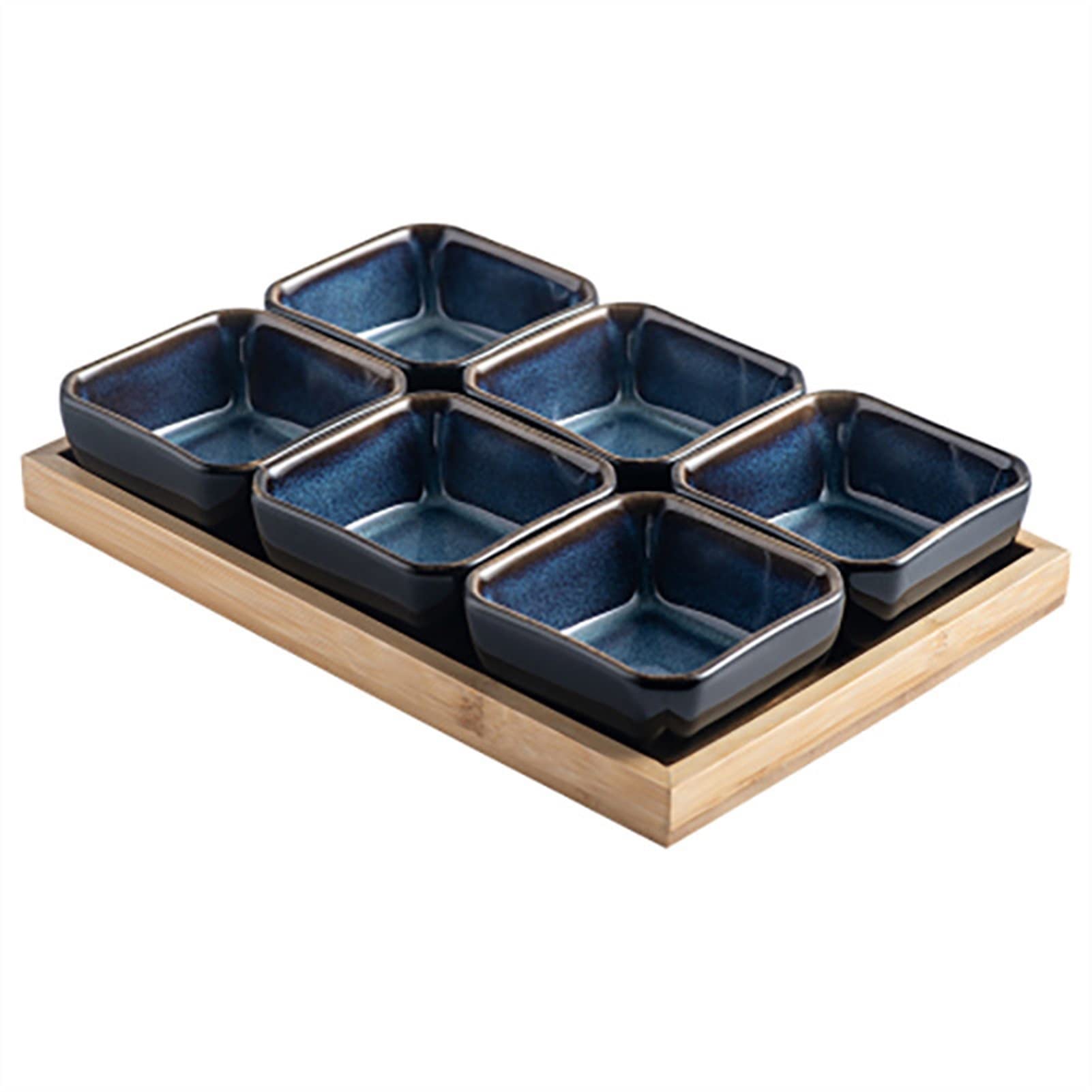 OTQEFTN Dessert Salad Plates Ceramic Dip Bowl Household Hot Pot Restaurant Side Dish Dipping Saucer Dried Sauce Dish Multipurpose Divided Snack Plate Snack Serving Dishes