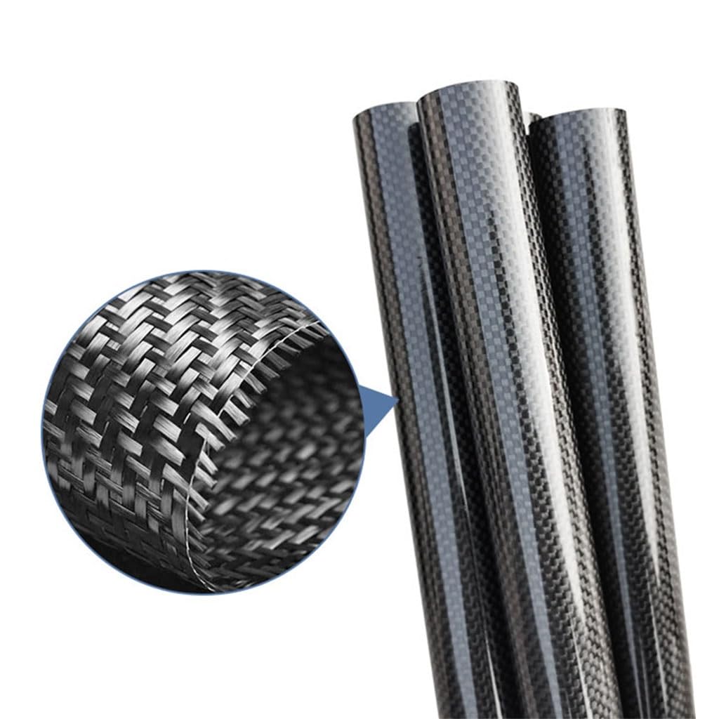 2PC Plain Weave Glossy Carbon Fiber Tube, OD 6mm 7 8 9 10mm Length 500mm Carbon Round Tube For Drone Accessories(2pcs 8x4x500mm)