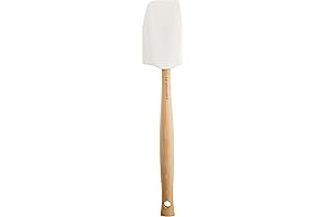 Le Creuset Silicone Craft Series Medium Spatula with Spatula Wooden Handle - for Farmhouse Kitchen