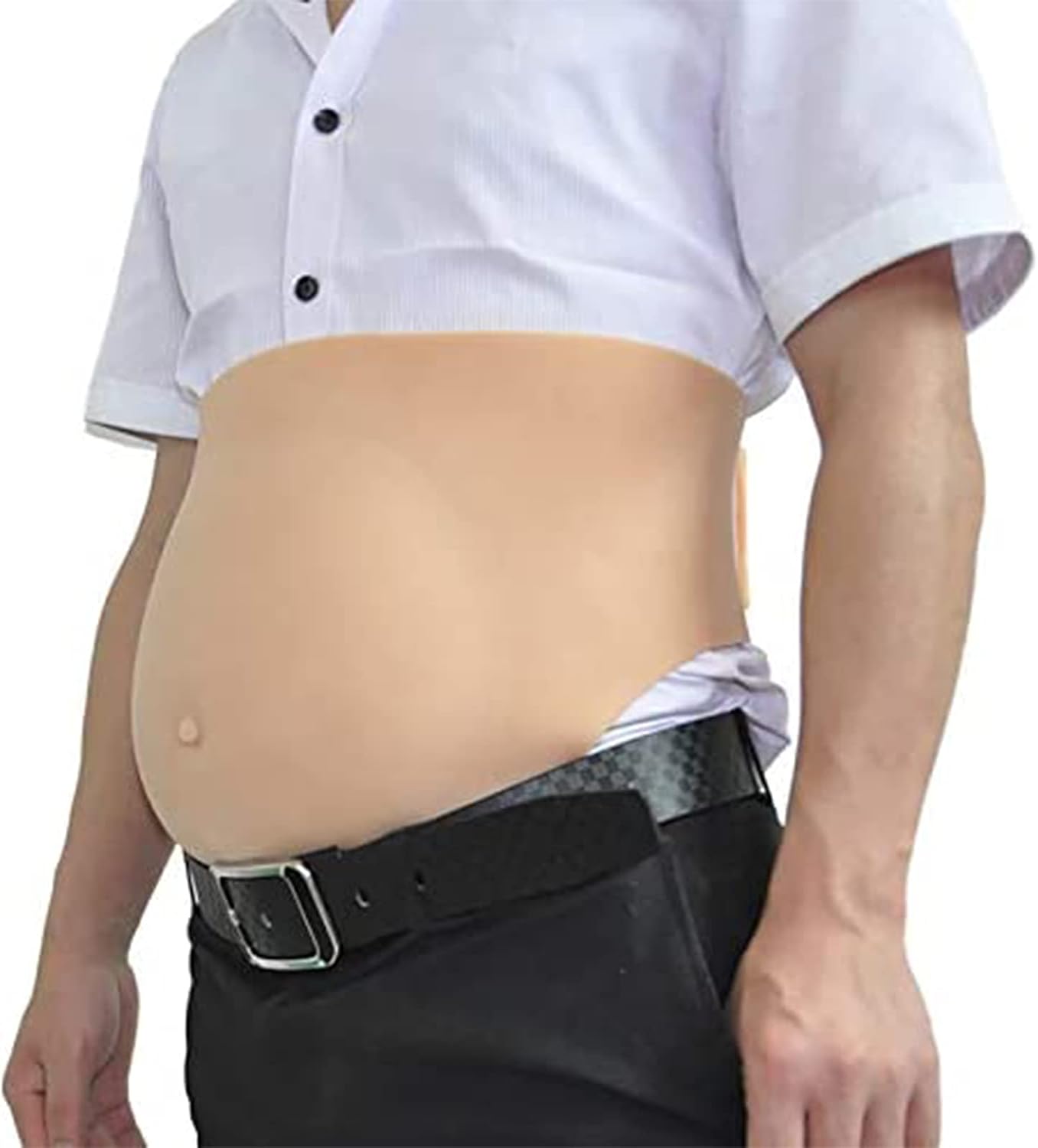 Fake Pregnancy Belly Skin Color Silicone Artificial Fake Belly Costum Artificial Pregnancy Bump Artificial Silicone Pregnant Belly Easy to Wear Fake Belly Pregnant Belly Actor Performance Props (DAR
