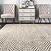 nuLOOM Vania Chevron Jute Area Rug, 5x8, Off-White