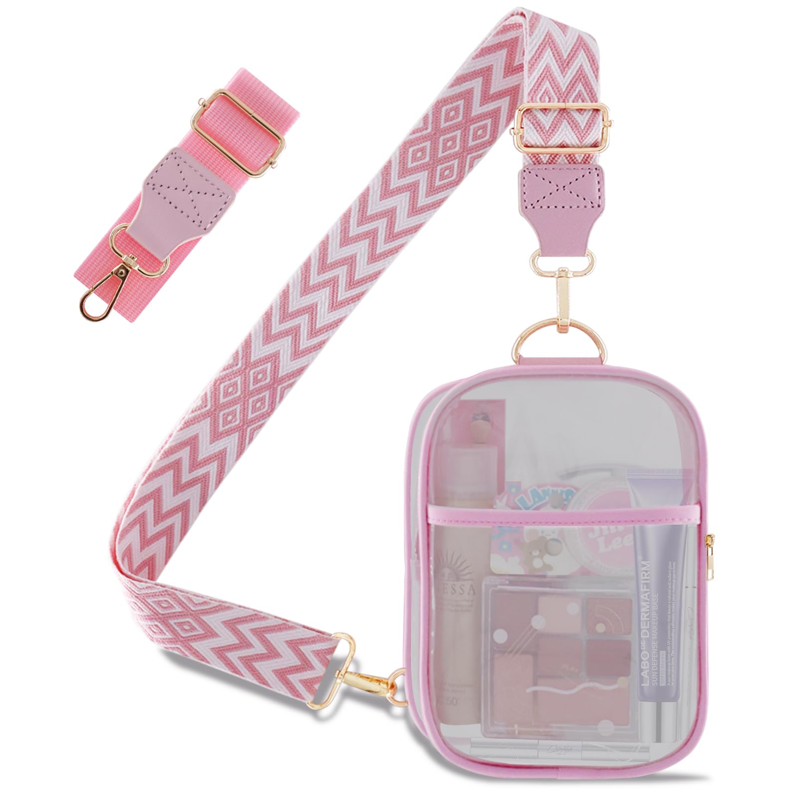 MOVOYEE Clear Bag for Stadium Events Approved Concerts Outdoors See Through Sports Fan Handbags & Purses