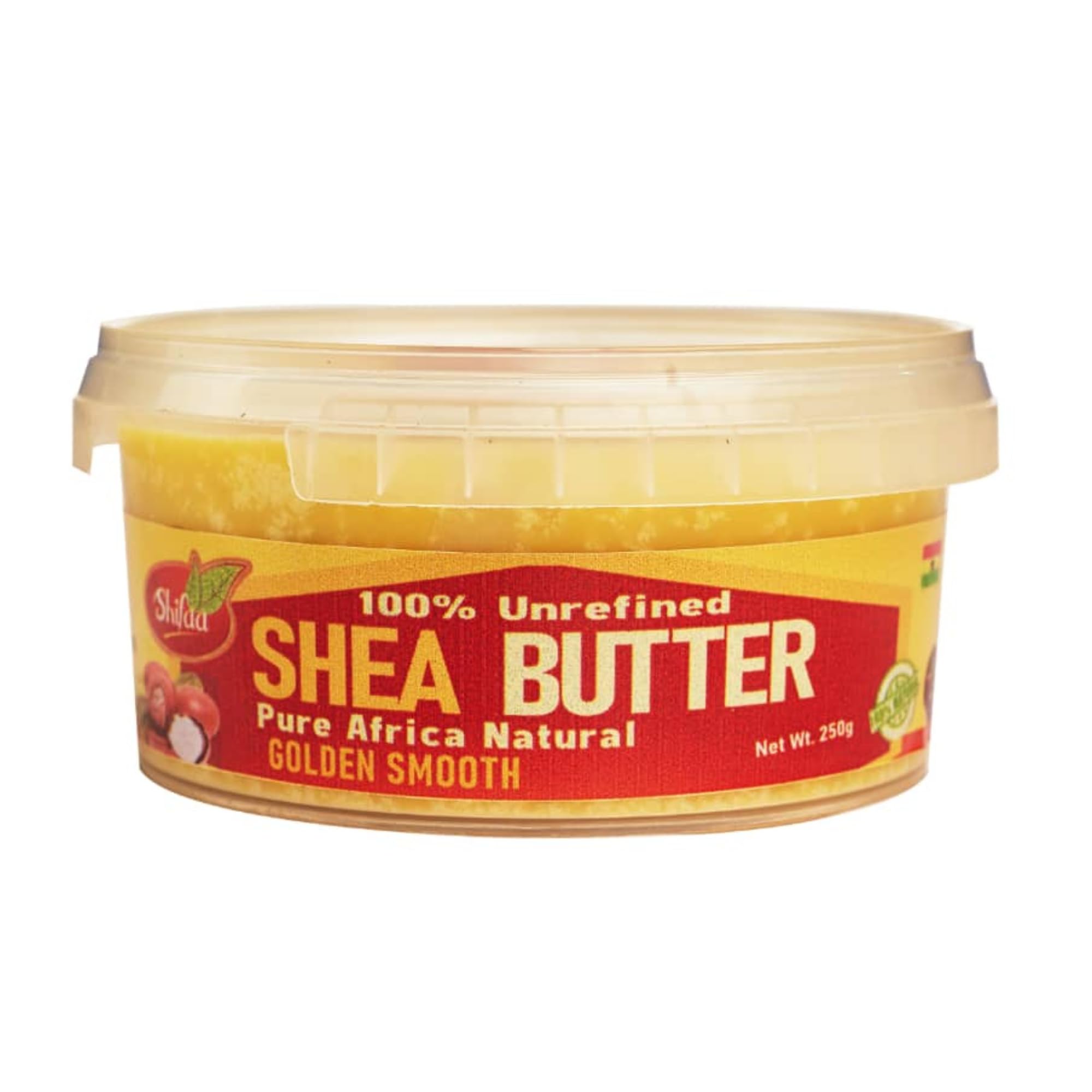 Shifaa Shea Butter - 100% Pure and Unrefined from Ghana I Raw, Natural Moisturizer & Organic for Skin, Hair & Body - 250g. Good for Skin, Hair, Lips, Moisturising, Scars and Rashes, Eczema.