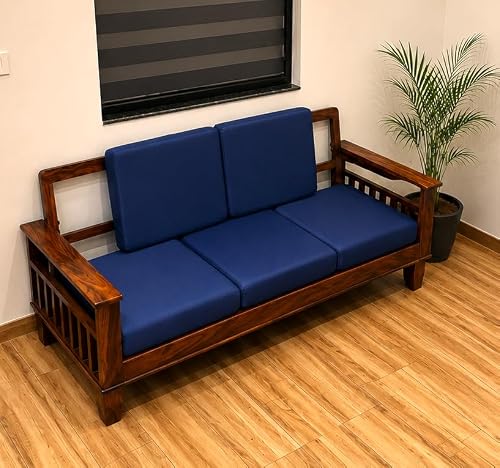 ohello® Stretchable/Spandex Solid Plain Sofa Slip Cover, Pack of 5 Sofa seat Covers can use for livingroom, Couch, Wooden Sofas & Offices (Navy Blue, PSSC_927)