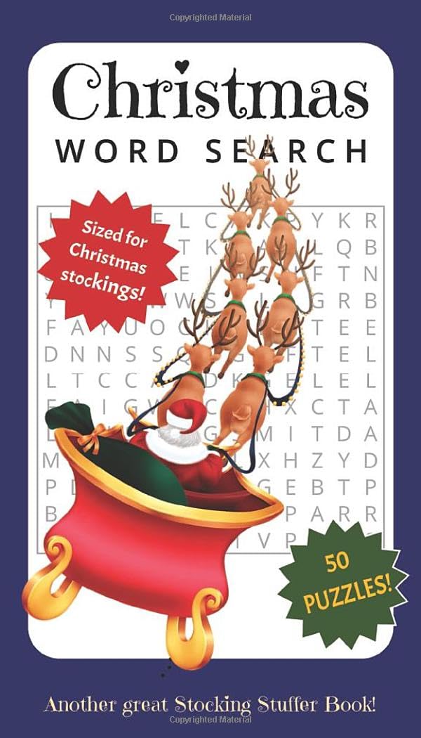 Christmas Word Search Puzzle Book: Word Searches about Christmas, Santa, Winter and More | 4x7 inches, 100 pages | 50 Puzzles … Stocking Stuffer Gift