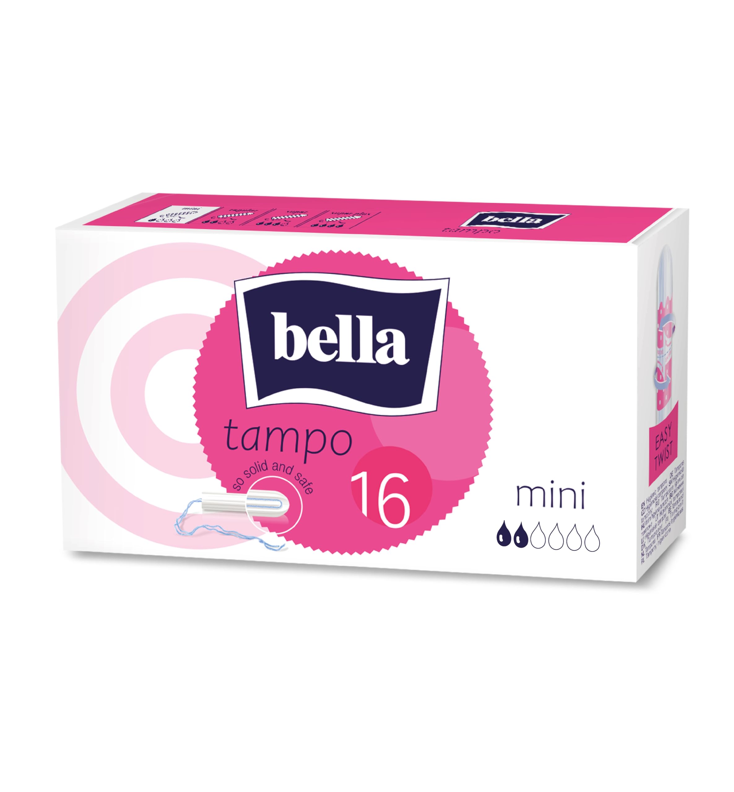 Premium Mini Tampons 16pcs | Easy Twist | Teen age Friendly | Light Flow | Comfort & Skin Friendly | Secure Thread