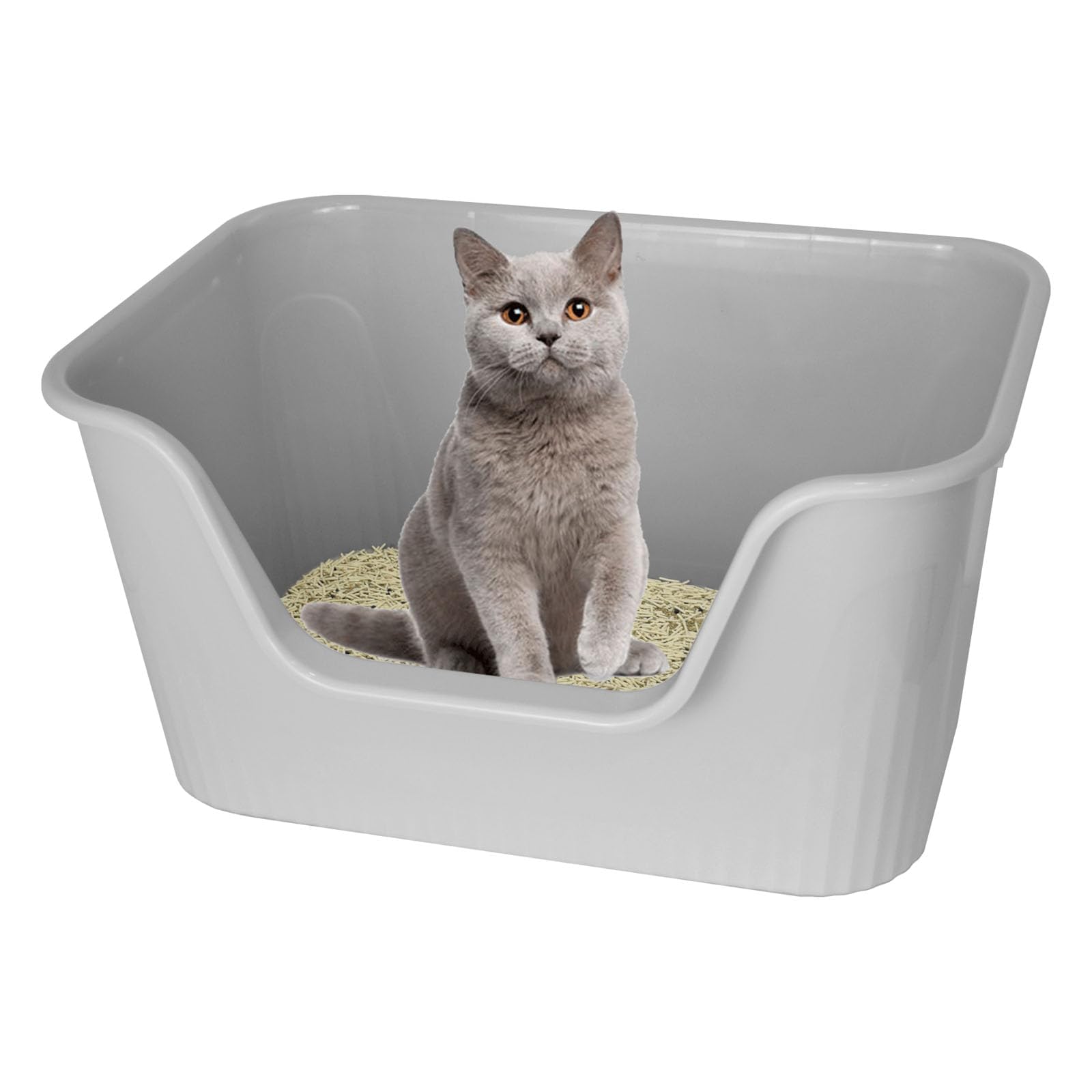 Amazon | Vevesoas 猫トイレ 大型トイレ （サイズ：64cm×46cm  