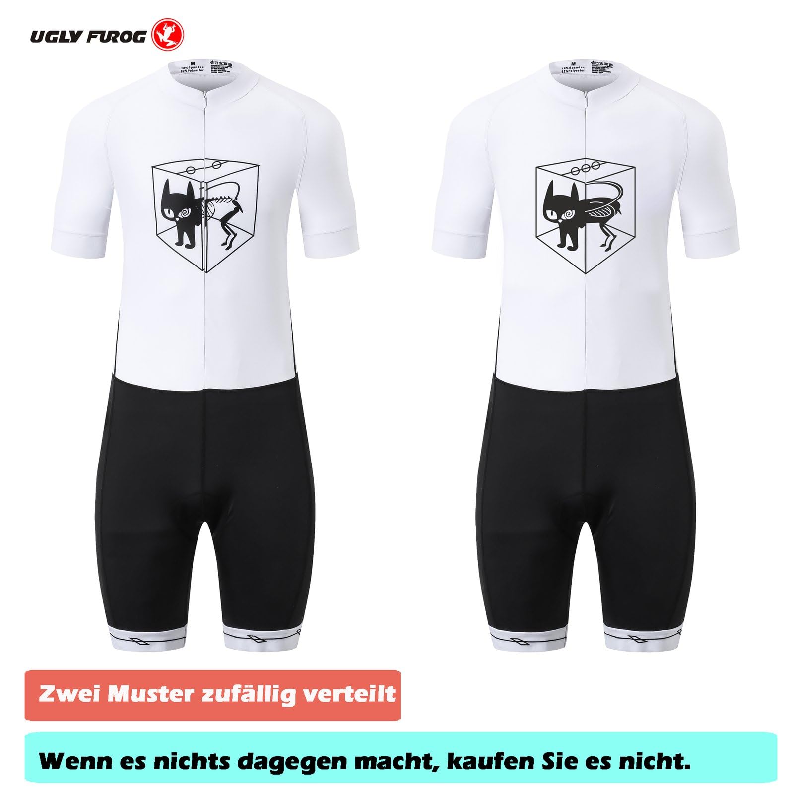 UGLY FROG 2025 Herren Pro Trisuit Kurzarm Triathlonanzug für Ironman, Triathlon Anzug Kurzarm Trisuit SpeedSuit Skinsuit Sike Triathlon Tri Suit,Triathlon-Anzug
