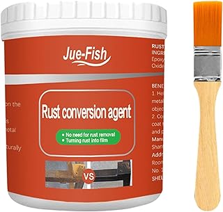 Rust Remover, Anti Rust Paint for Metal, Waterproof Metal Rust Remover with Brush, Metal Rust Prevention Products, Metal Rust Removal with Water-Based Primer, Rust Stains Removal for Car Home
