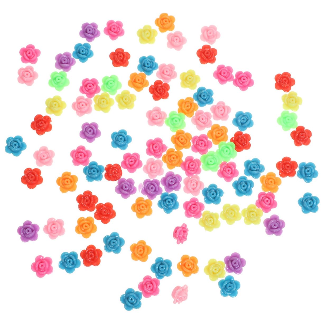SHINEOFI 5 Ensembles Perles De Rose Simulées Pierres Précieuses Autocollantes Nombres Populaire Goujons Perles De Cheveux Stickers Scintillant Gemmes Rouges Strass Or Résine 200 Pièces X 5