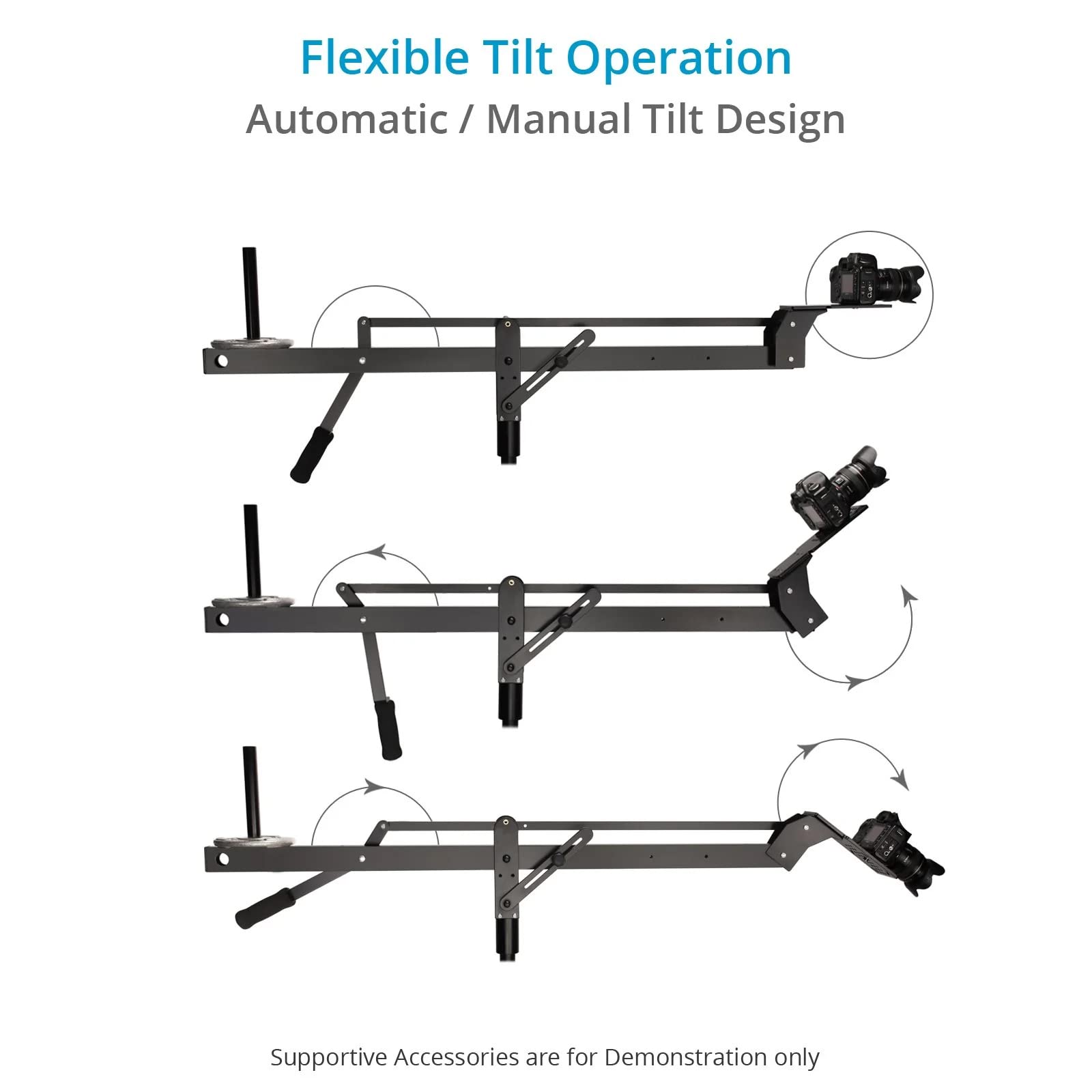 PROAIM 8' Astra Compact Video Camera Jib/Crane with Stand Payload-8kg/17.6lb Includes LCD Mount & Counterweight Post (JB-AS08-TS)